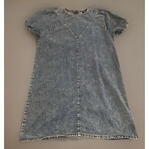 Vintage Chambray Acid Washed T-shirt Dress Women's Small By Millenium Y2K